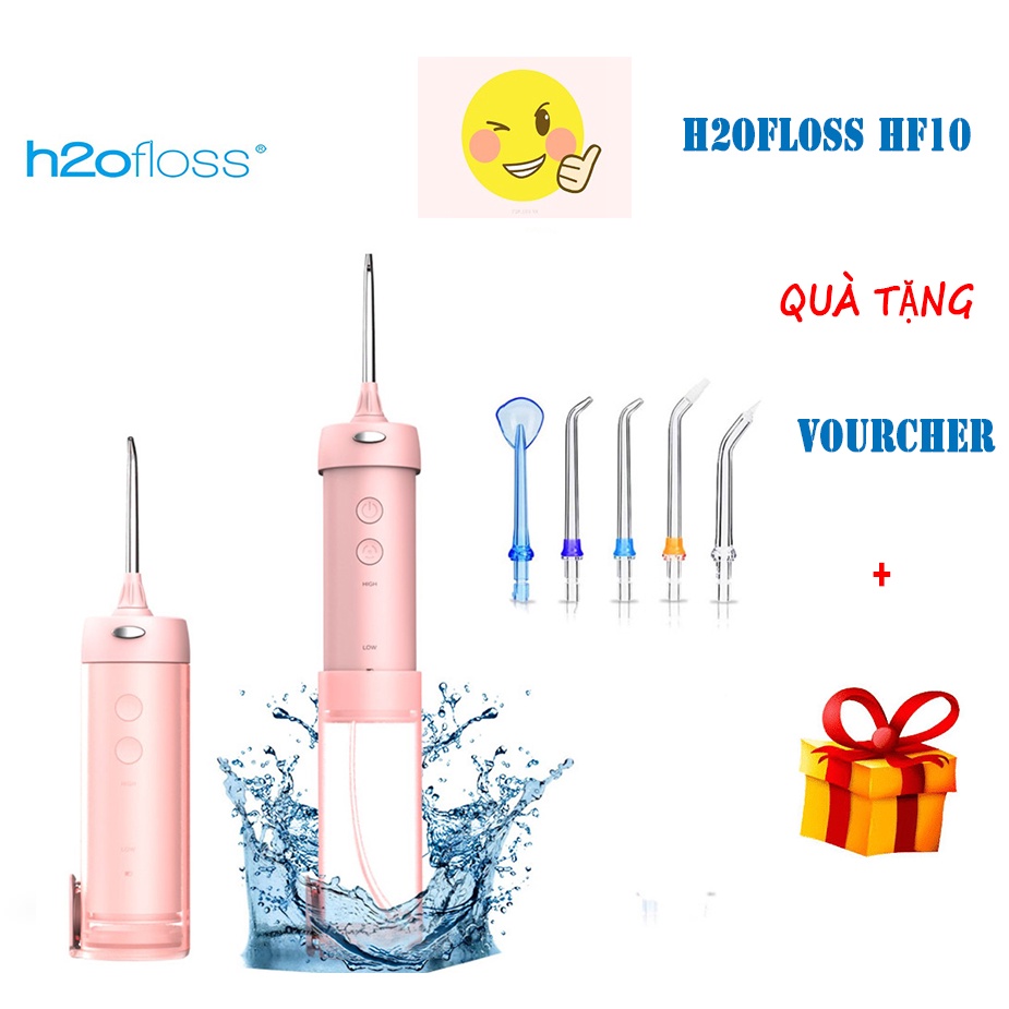 Tăm nước mini gấp gọn h2ofloss hf10 bản nâng cấp mới nhất kèm túi đựng