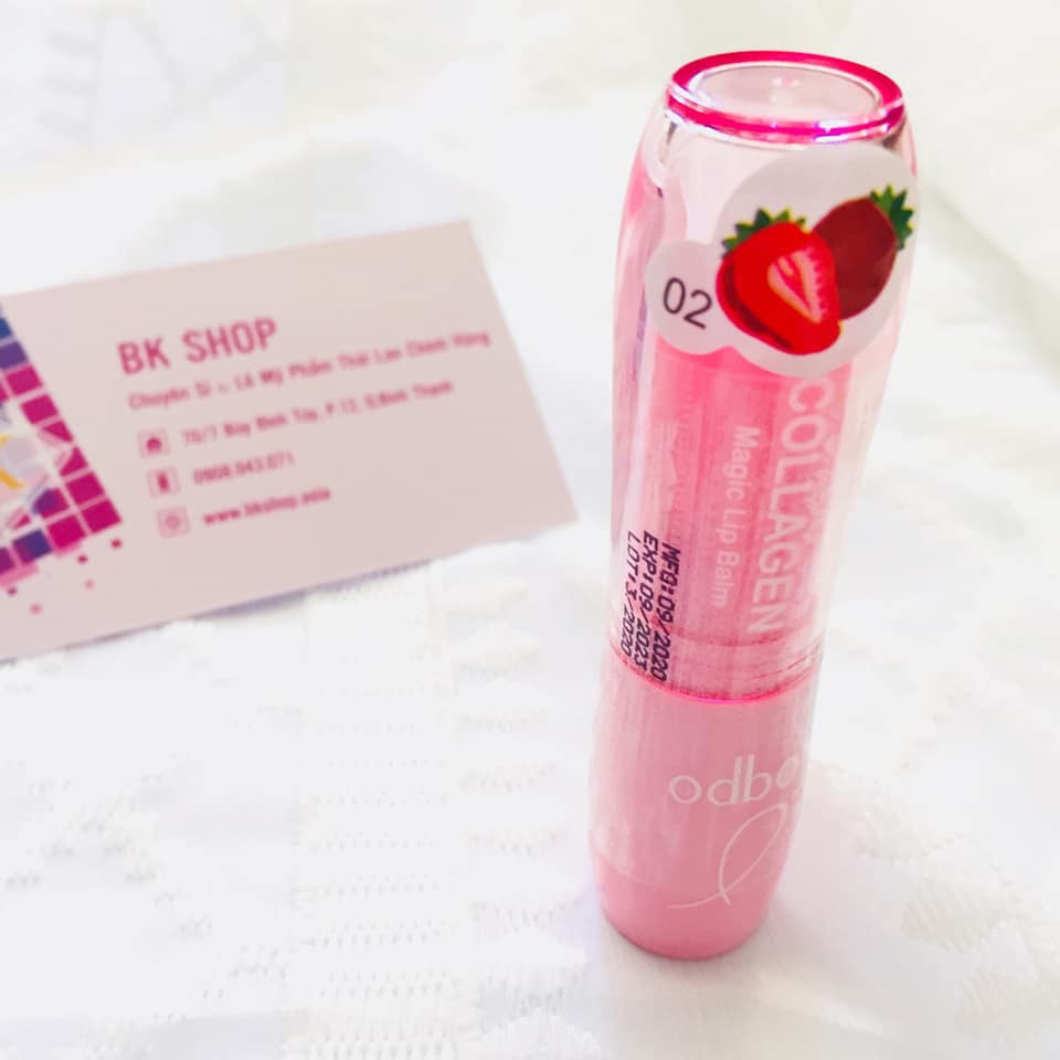 Son Dưỡng Odbo Collagen Magic Lip Balm OD521 - Màu xanh