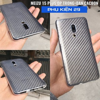 [Meizu 15 Plus] Dán lưng 3D vân Cacbon - Carbon