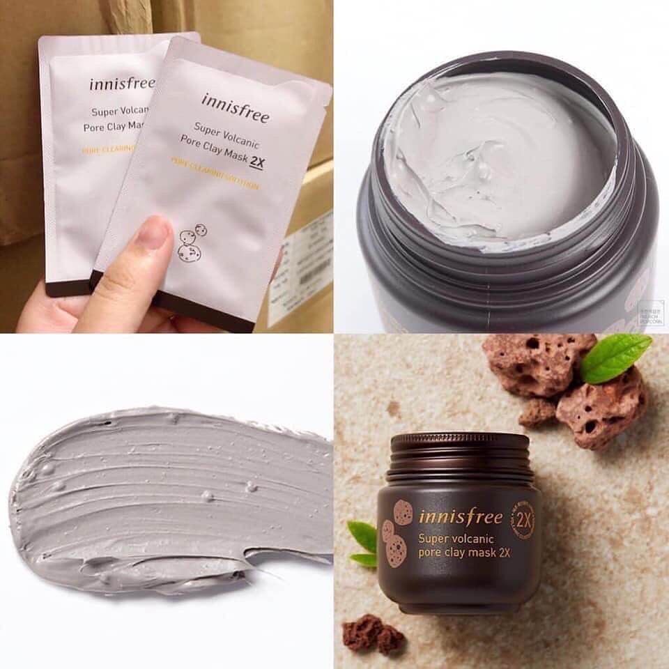 Combo 10 Mặt Nạ Đất Sét Innisfree Super Volcanic Pore Clay Mask 2X