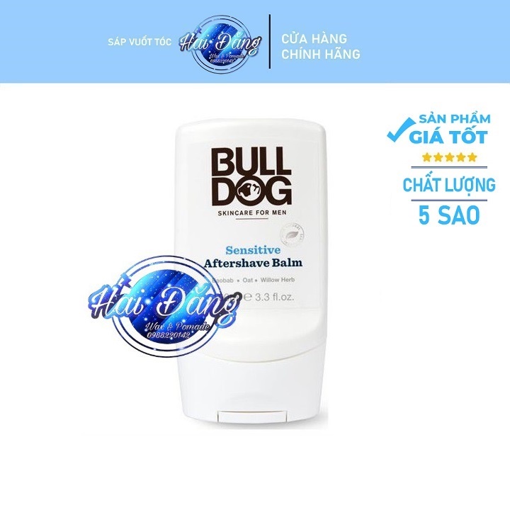 [ Chính Hãng UK ] Kem dưỡng da sau cạo râu Bulldog SENSITIVE AFTERSHAVE BALM Balm 100ml - cho Da Nhậy Cảm