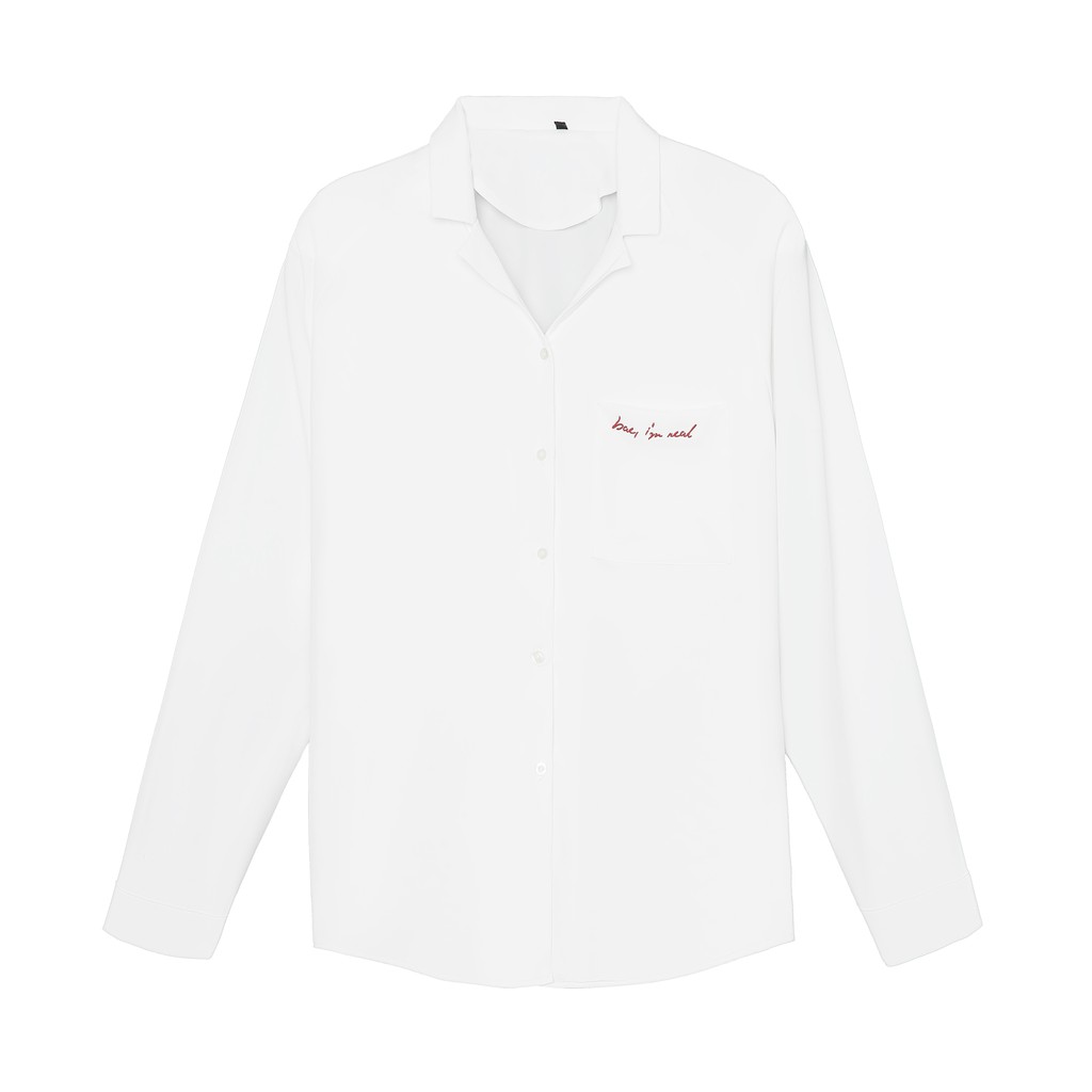 Áo sơ mi dài tay BAE I’M REAL SHIRT (Trắng) - ZUNEZX | BigBuy360 - bigbuy360.vn