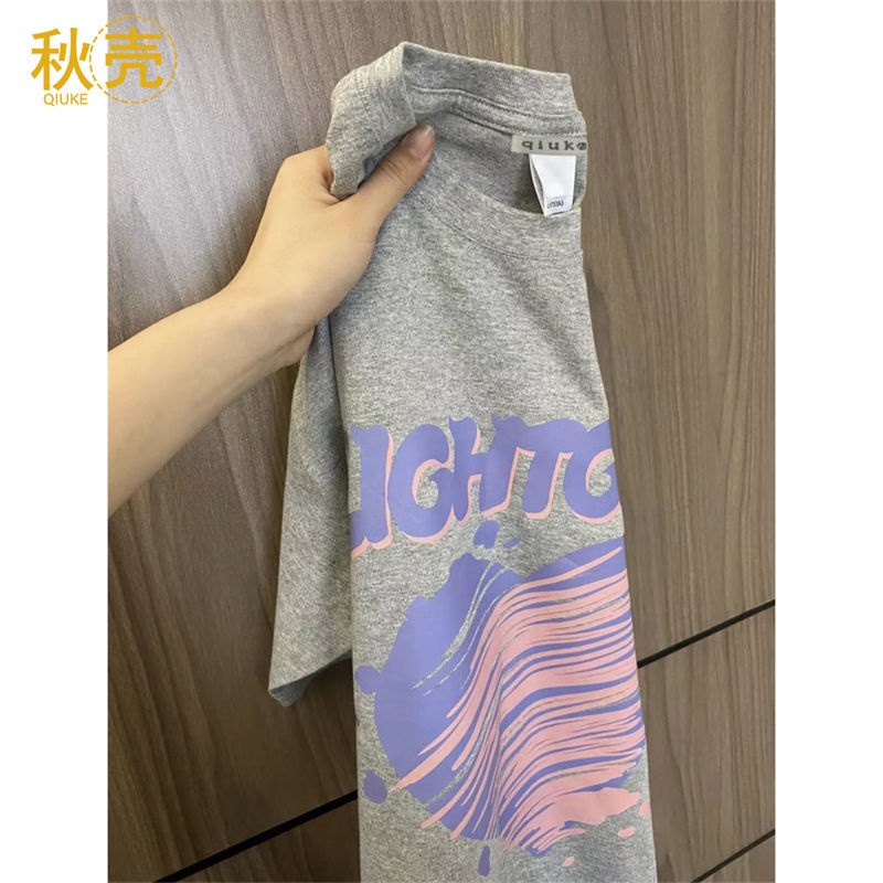 Áo Thun Tay Ngắn Chất Liệu 100% Cotton Thiết Kế Mới Thời Trang Mùa Hè Theo Phong Cách Phương Tây Cho Nữ