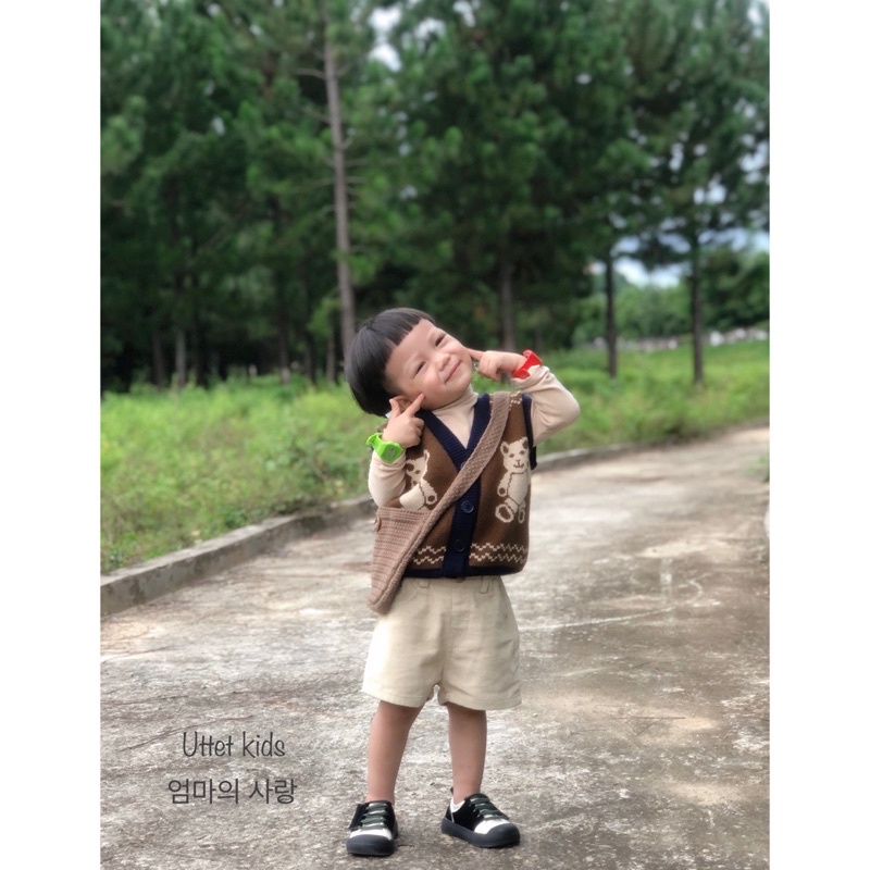 ÁO GILE LEN HỌA TIẾT PHONG CÁCH HÀN QUỐC CHO BÉ GÁI VÀ BÉ TRAI  164