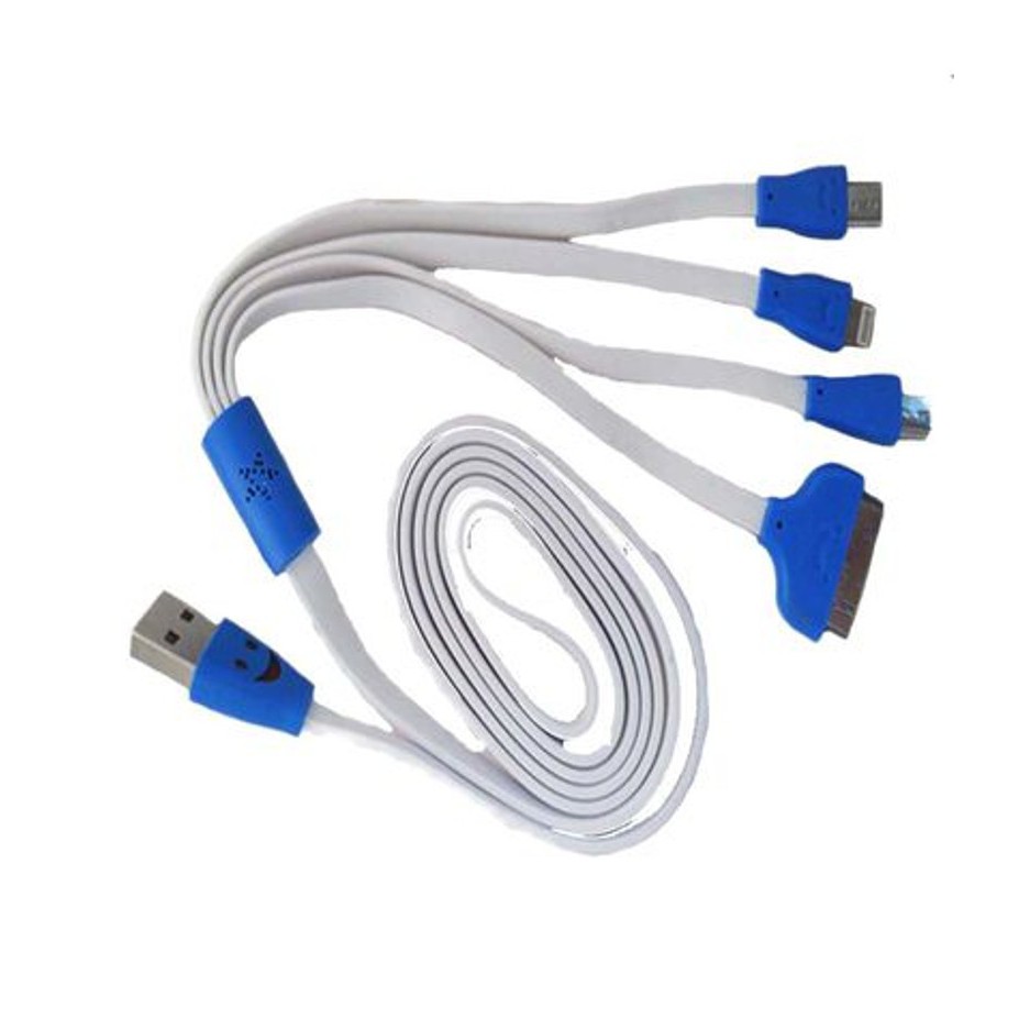 (SALE) CÁP SẠC ĐA NĂNG 4 ĐẦU CÓ ĐÈN LED (NEW)