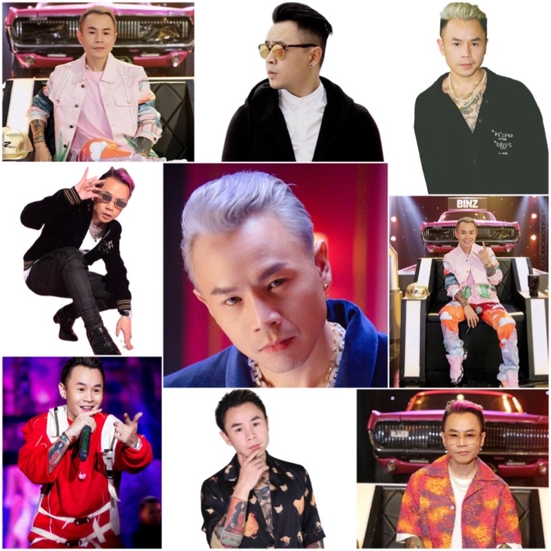 Sticker Rapper Binz 30->60 cái ép lụa khác nhau /hình dán Rapper Binz
