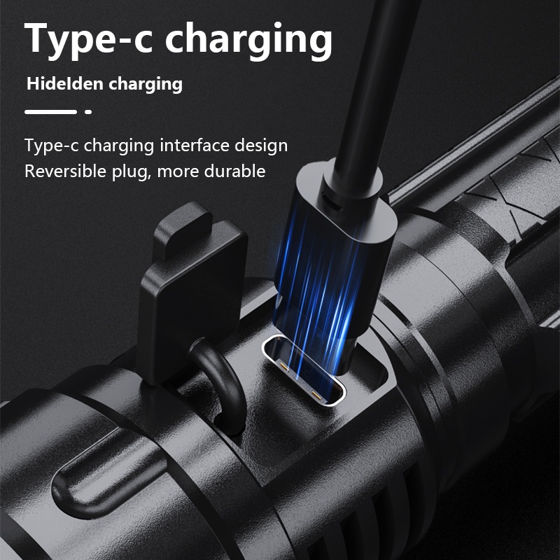 Đèn Pin LED P120 5000 Lumen 3 Chế Độ Siêu Sáng Chống Thấm Nước Tiện Dụng