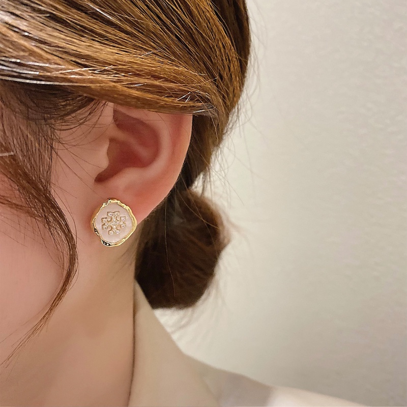 Bông Tai Hình Hoa Tuyết Đính Đá Lấp Lánh Phong Cách Hàn Quốc Thời Trang Cho Nữ