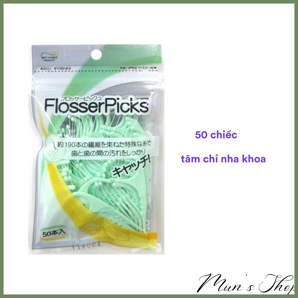 Tăm Chỉ nha khoa TAGAMI Flosser Picks Nhật Bản ( 50 Cái)