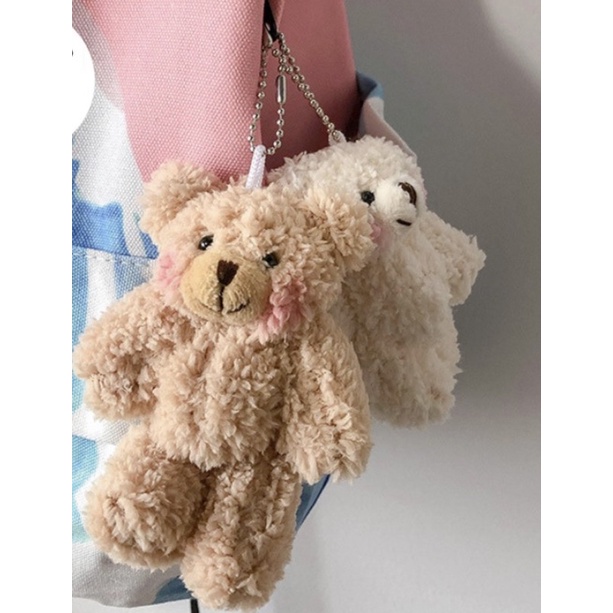 Dây móc khoá bi gắn gấu bông