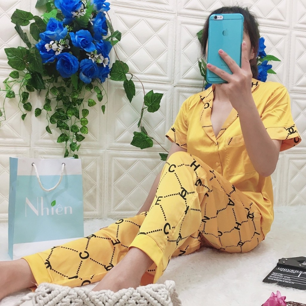 Đồ bộ nữ pijama satin dài nh01