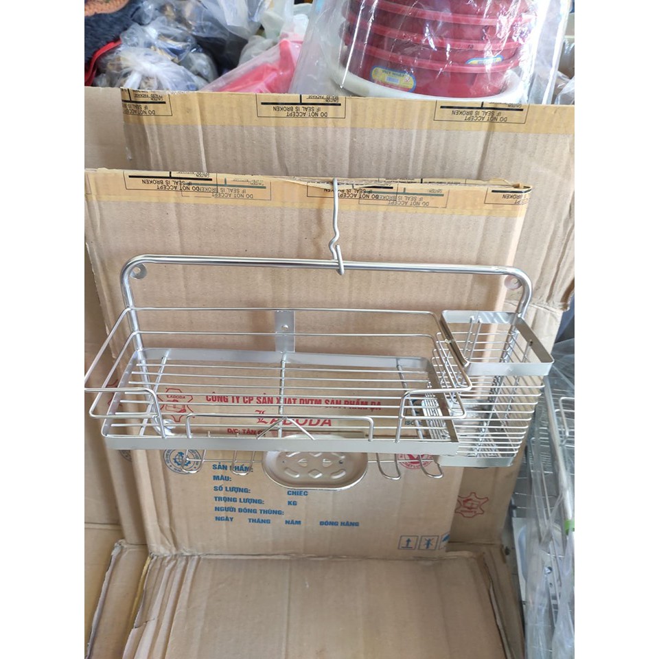 kệ inox gắn tường để bàn chải đánh răng đa năng