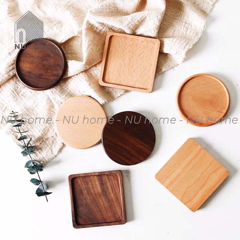 nuhome.vn | Đế gỗ lót ly – Neko thiết kế mộc mạc đẹp mắt, khay gỗ chụp hình đẹp, độc đáo