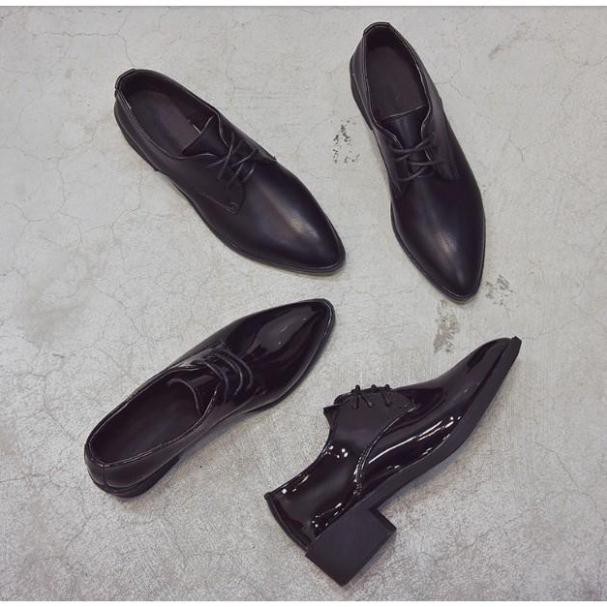 Siêu Hot 2021 giày oxford nữ mũi nhọn da bóng và da lì hàng Quảng Châu | BigBuy360 - bigbuy360.vn