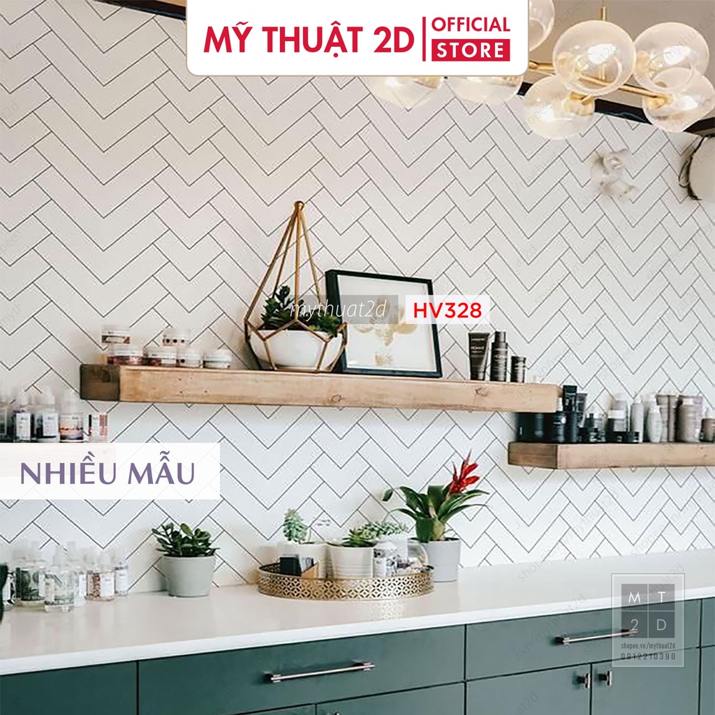 [Mã LIFE151020K giảm 10% đơn 59K] Decal gạch bông hoa văn hiện đại trang trí dán nhà tắm, dán bếp dán tường