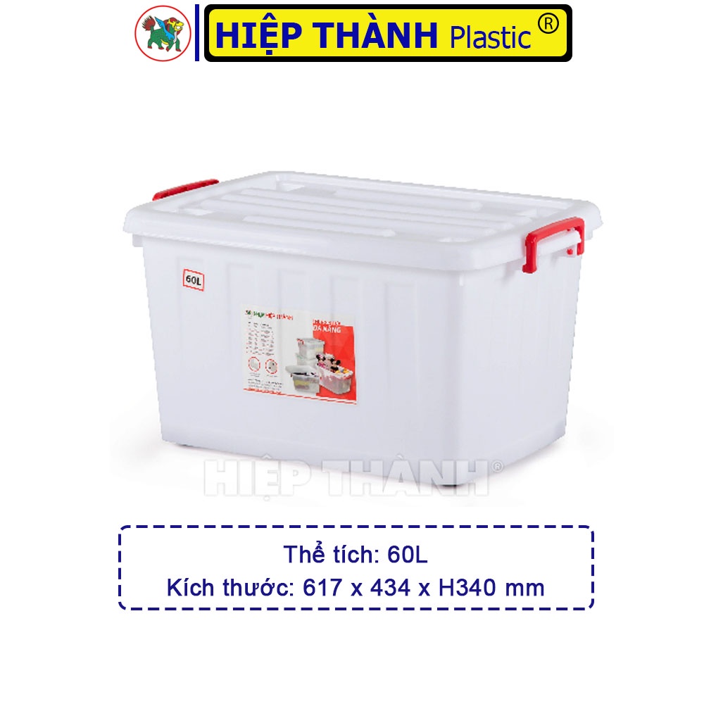 Thùng Đựng Đồ Đa Năng Nhựa Hiệp Thành Nhiều Kích Thước - Thể Tích: 30L, 60L, 90L, 120L, 140L