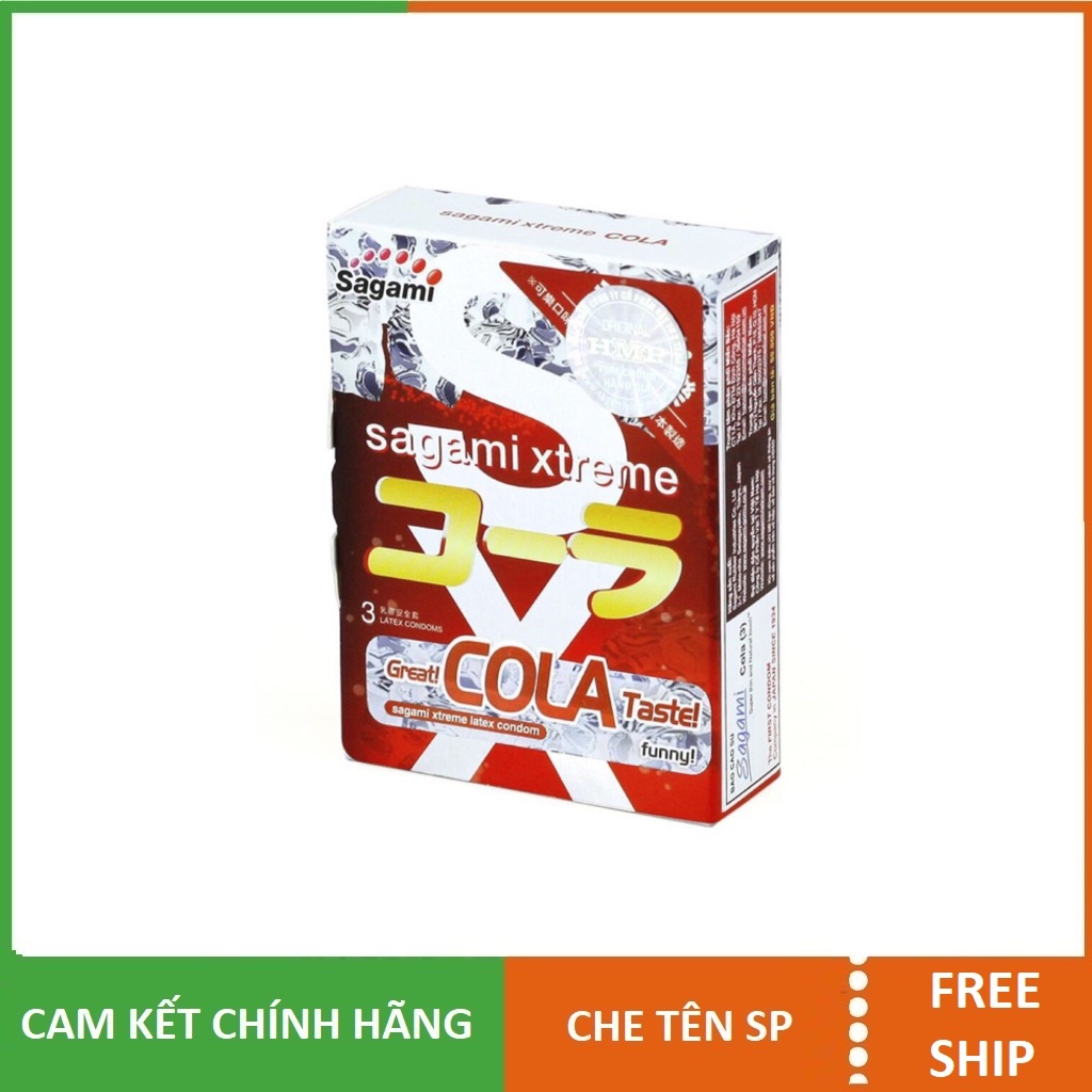 Bao cao su Siêu mỏng Sagami Xtreme hương Cola - Hộp 3 bao