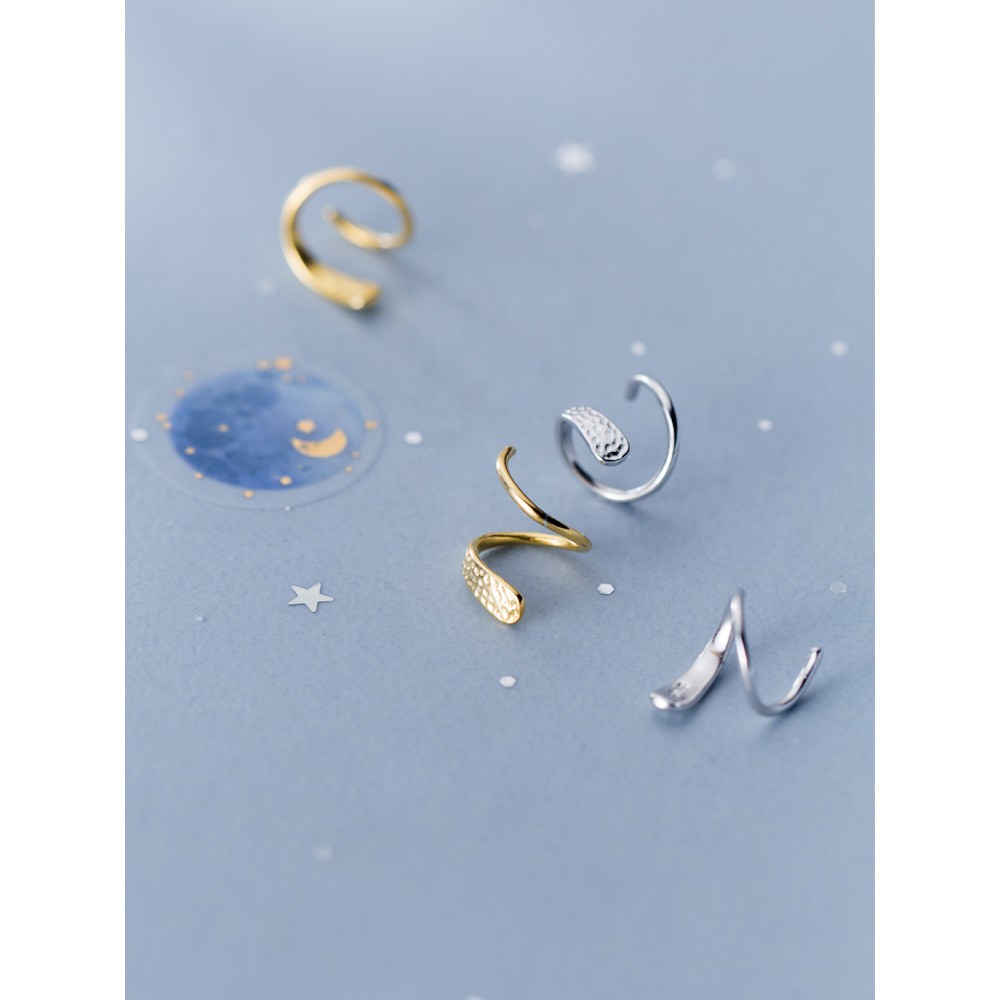 Khuyên tai bạc Ý s925 kiểu xoắn G1901 - AROCH Jewlery