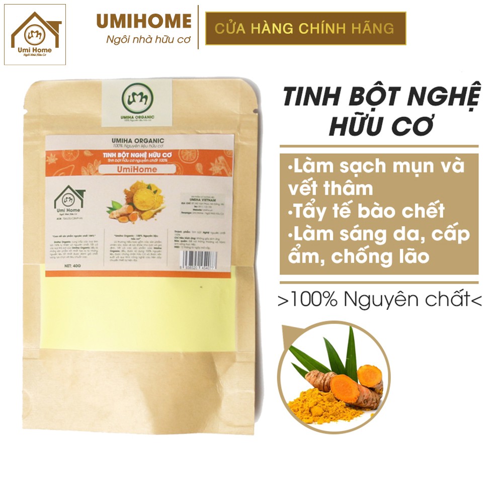 Tinh bột Nghệ hữu cơ UMIHOME nguyên chất | Turmeric powder 100% Organic 35G