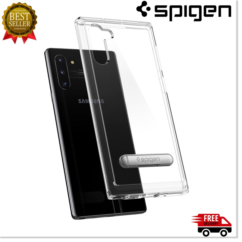 [HÀNG CHÍNH HÃNG] Ốp Samsung Galaxy Note 10 Spigen Ultra Hybrid S mặt lưng PC trong suốt không ngã màu