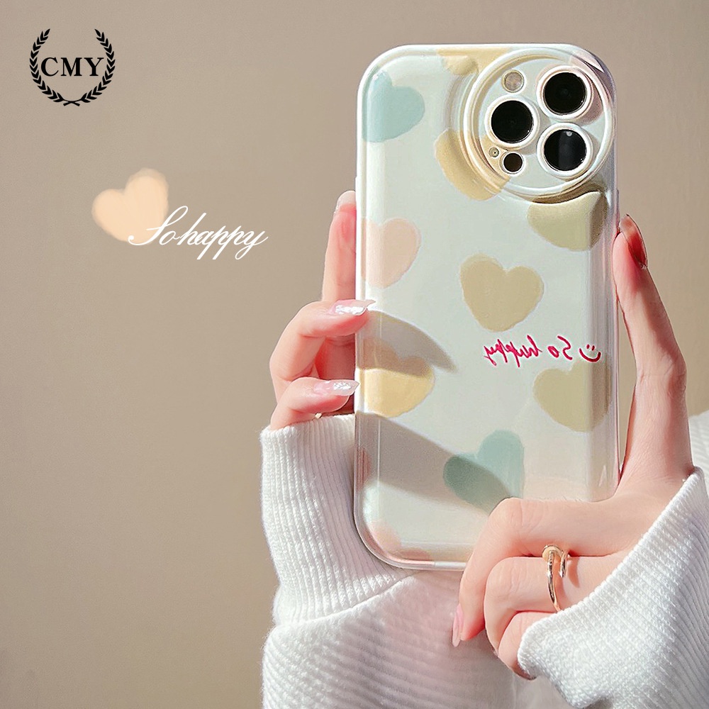 Iphone Ốp Điện Thoại tpu Dẻo + Silicon In Hình Trái Tim Cho iphone 11 12 13 pro max mini XR XS 7 8 plus