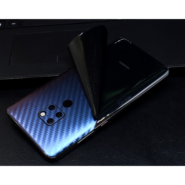 Dán Lưng Skin Vân Carbon fiber đổi màu Cho Huawei Mate 20 Pro