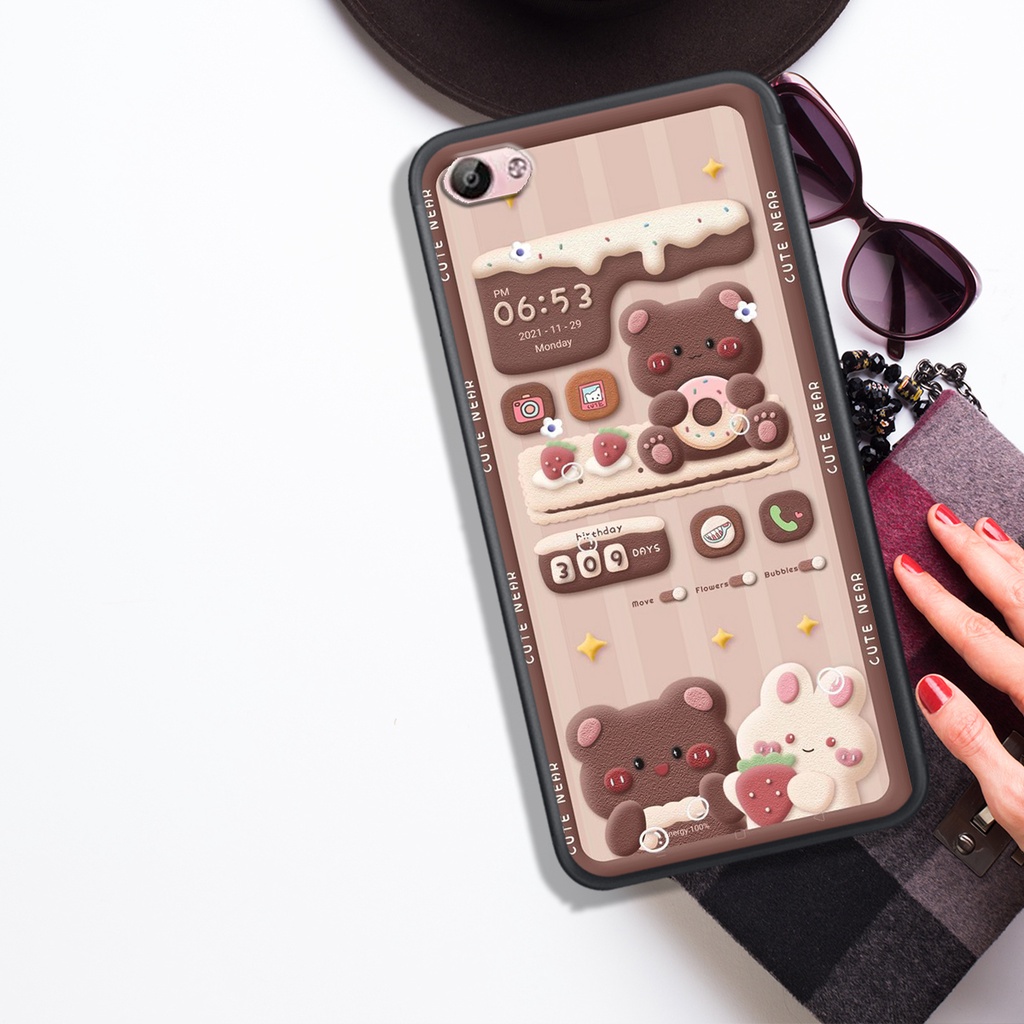 Ốp Lưng  VIVO Y53 - Y55 - Y66 - Y67 - Y69 - Y81 - Y81S - Y83, In Hình Gấu Chocolate đáng yêu.