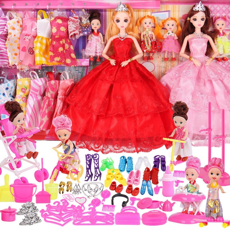 ☋✥Barbie búp bê Barbie đồ chơi cô gái trẻ em bộ lớn búp bê thị trường bán buôn mua ròng người nổi tiếng bạch tuyết