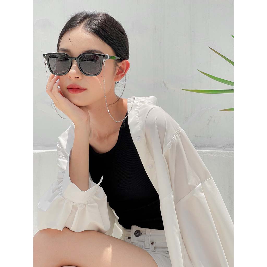 Kính mát nam nữ Accede Sarifa mắt vuông to chống UV400 chống bụi đi đường màu sắc thời trang Hè KC320