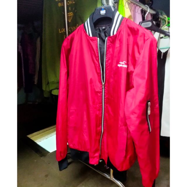 Bomber dù đỏ đô size L