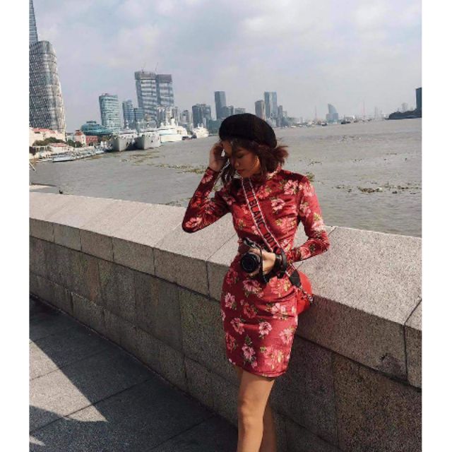 Đầm Body Nhung Tay Dài