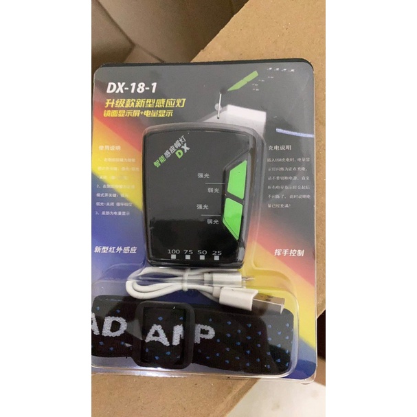 Đèn Kẹp Mũ Cảm Ứng Chống Thấm Nước Dùng Cho Câu Cá, Tặng Kèm Sạc Pin