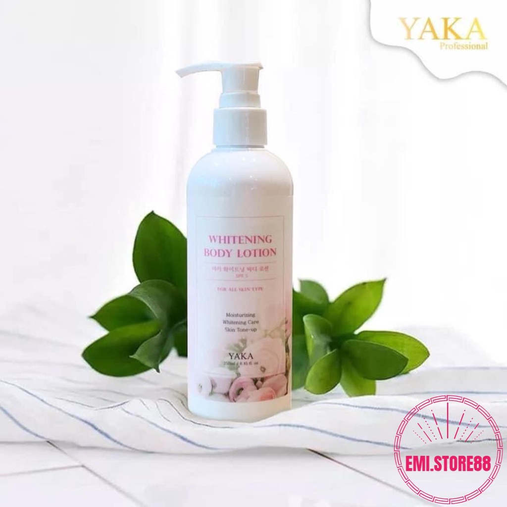 Sữa Dưỡng Thể Trắng Da Tức Thì Whitening Body Lotion YAKA - Hàn Quốc Chính Hãng 250ML