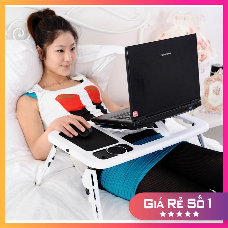 Bàn Laptop Đa Năng⚡𝐅𝐑𝐄𝐄 𝐒𝐇𝐈𝐏⚡E-Table LD09 Bàn Làm Việc Đa Năng Để Laptop Có Quạt Tản Nhiệt Nhựa ABS Siêu Bền