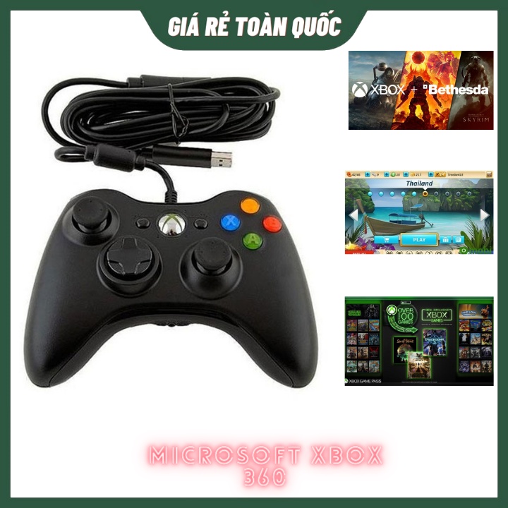 Tay Cầm Chơi Game Microsoft Xbox 360 || Hỗ trợ tất cả các thiệt bị Android , PC , Xbox( BH 1 Năm)