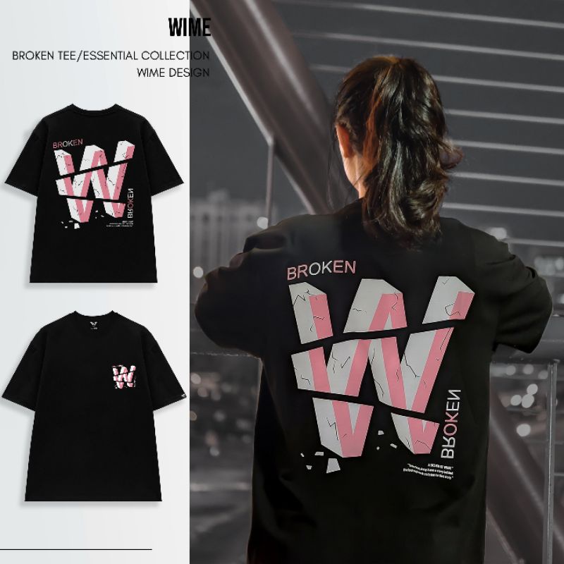 Áo Thun Nam nữ WIME Broken Tee Unisex Form rộng Local Brand