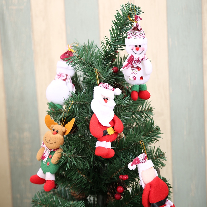 Búp Bê Hình Ông Già Noel / Người Tuyết Dễ Thương Dùng Trang Trí Cây Thông Giáng Sinh DIY