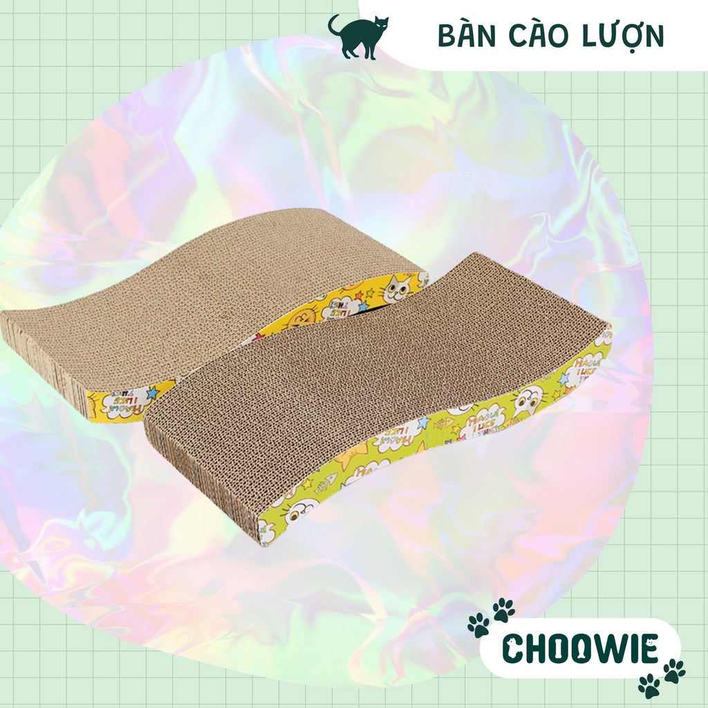 Bàn cào lượn sóng giúp mèo thư giãn Kích thước 44*25 cm Choowie Pet Shop