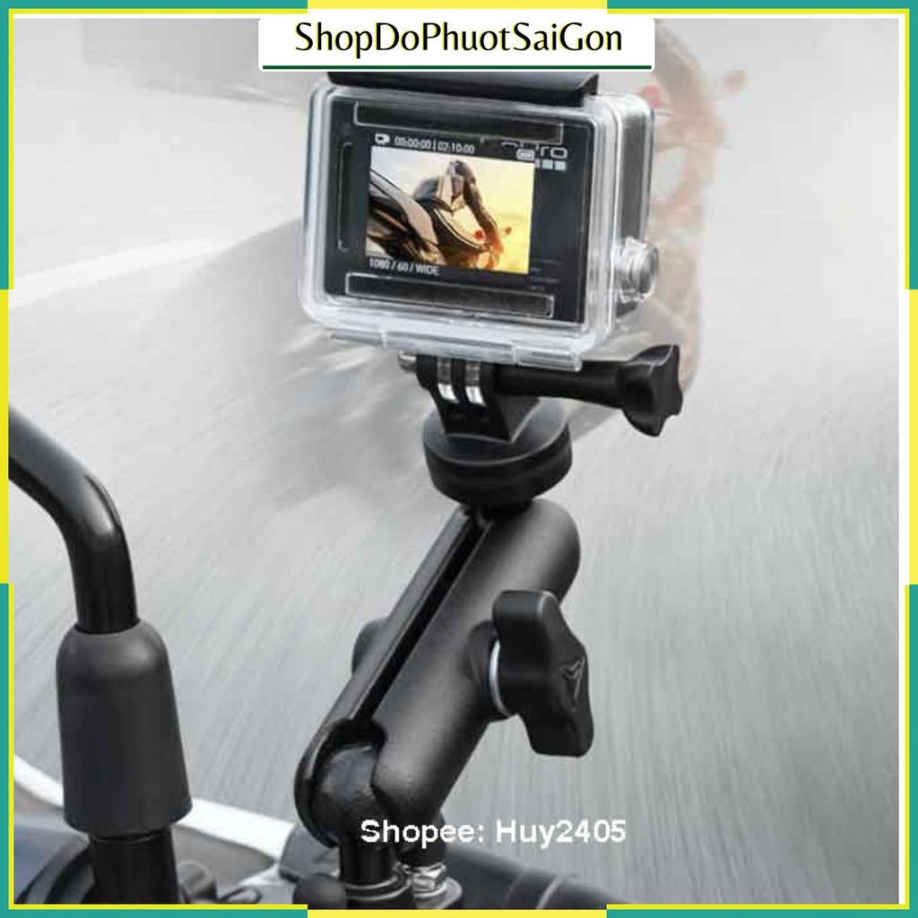 ✟Giá đỡ Camera Hành Trình Gắn Chân Gương Xe Máy Moto Wolf - Phụ Kiện