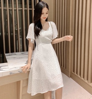 Đầm váy bi rối trắng v2 (kèm hình thật)