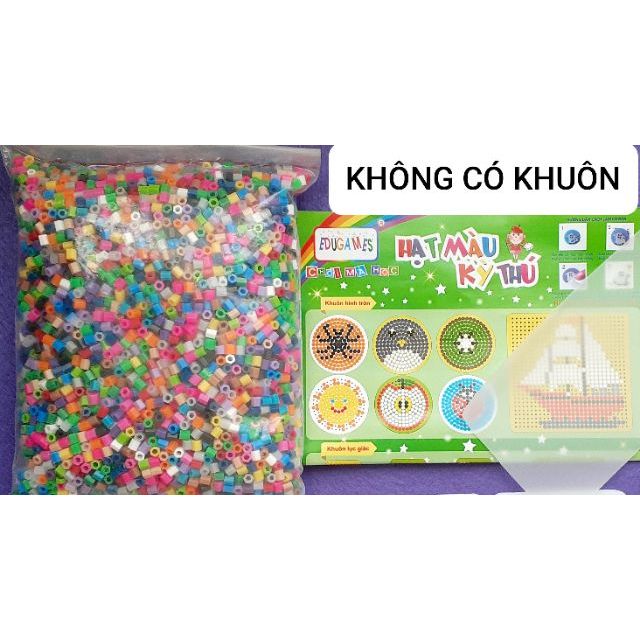 [Mã TOYFSS7 hoàn 20K xu đơn 50K] Hạt màu.KHÔNG KHUÔN.500g (8000 hạt 5mm) 19 màu.Tặng giấy ủi và giấy hướng dẫn