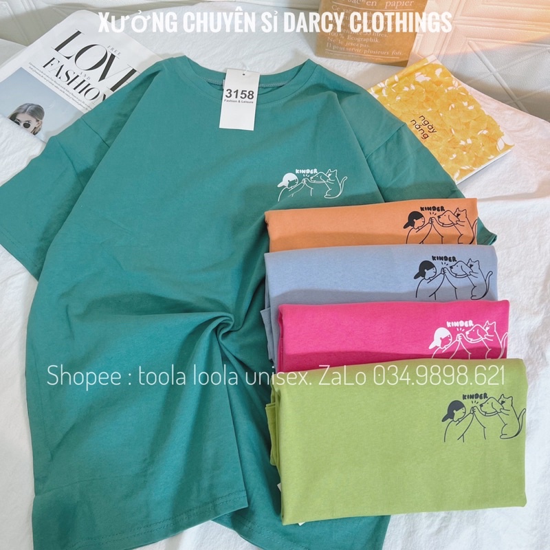 áo thun 3158 ✨ FREESHIP ✨ mẫu Kinder dễ thương áo phông unisex nam nữ