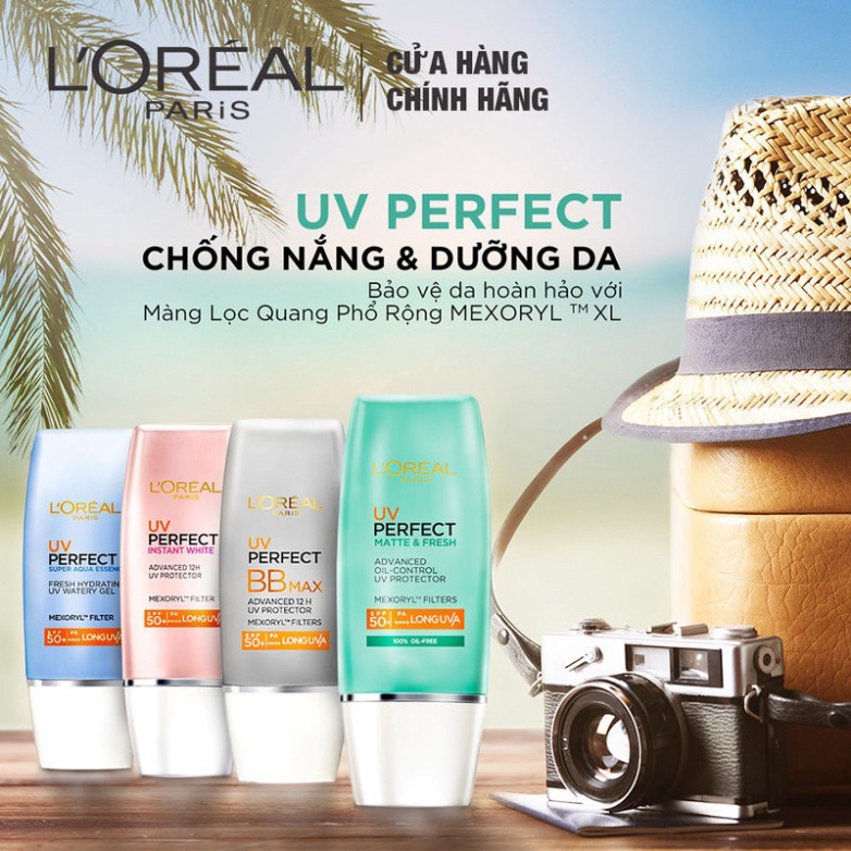 Kem Chống Nắng L'Oréal Dưỡng Sáng Da Tức Thì UV Perfect Rosy White 15ml