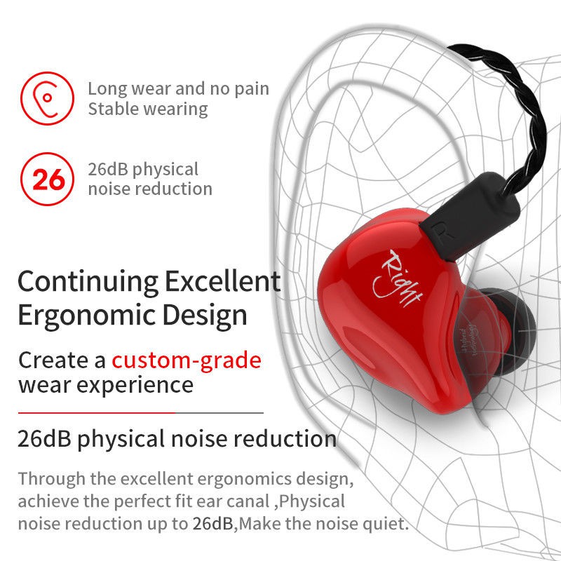 Tai nghe nhét tai KZ ZS4 1dd+1ba HIFI chất lượng