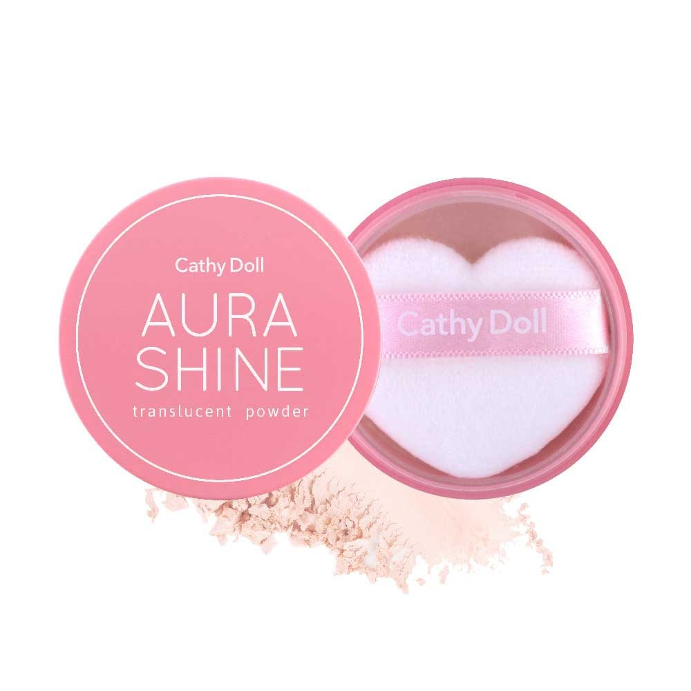 Cathy Doll Say No Oil / Sun Blur / Aura Shine Translucent Powder 4.5g Phấn Phủ Thái Lan Kiềm Dầu và se khít lỗ chân lông