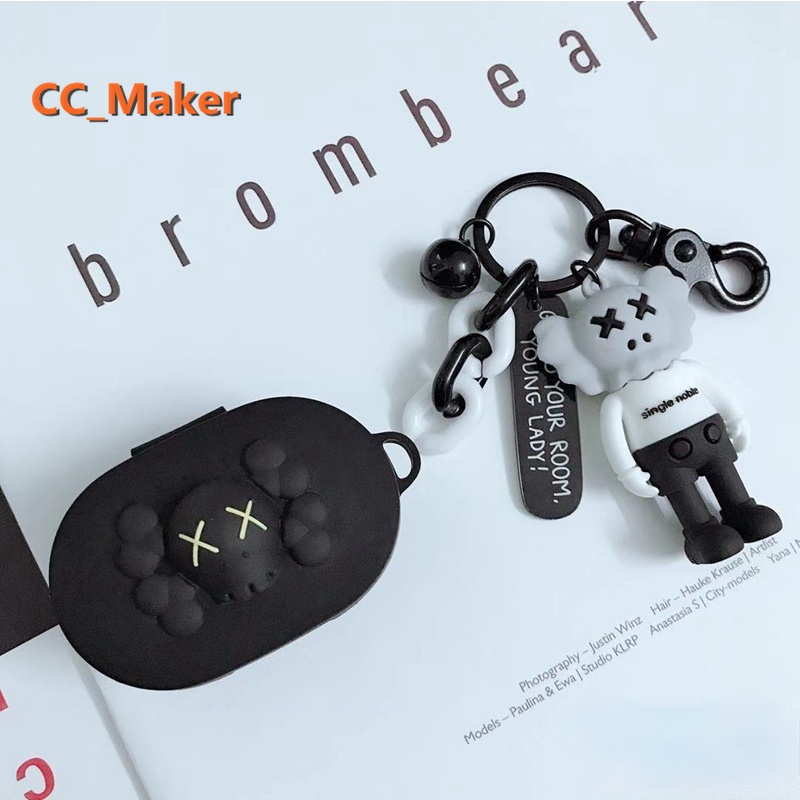 Vỏ Bảo Vệ Hộp Sạc Tai Nghe Bluetooth Oppo Enco Air W11 / Oppo Enco X / Oppo Enco Free W31 W51 Bằng Silicon Mềm Hình Kaws Có Móc Khóa