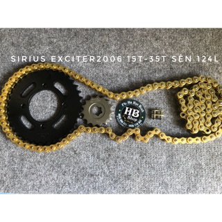 Recto NSD xe sirius 15T 36T sên vàng 9li