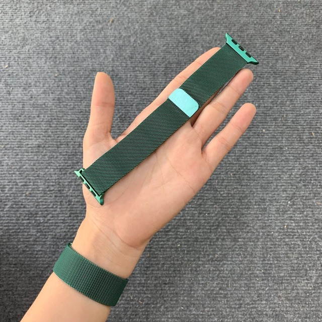 Dây thép milanese dành cho Apple watch, màu mới 2020 Midnight Green