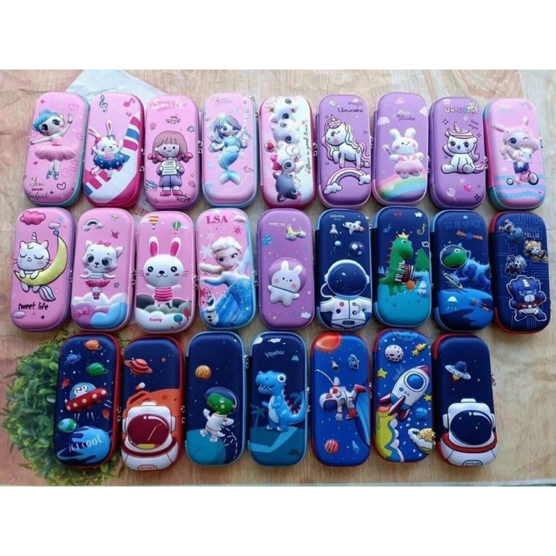 Hộp bút 3D, hộp đựng bút cho bé trai bé gái trẻ em học sinh tiểu học lớp 1 in nổi siêu cute dễ thương