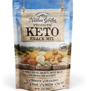 DEAL KHỦNG Hạt ngon Nature’s Garden probiotic Keto snack mix cho người ăn healthy, ăn kiêng giảm cân của Mỹ (đi air)